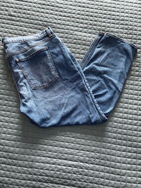 Old Navy Womens Jeans Wow Boyfriend Mid Rise Straight Leg Size 14 Short - (C30C)